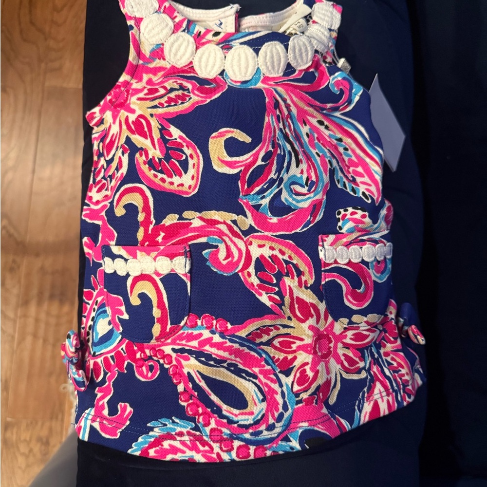 Lilly Pulitzer Kids Dress in Pink and Blue Paisley